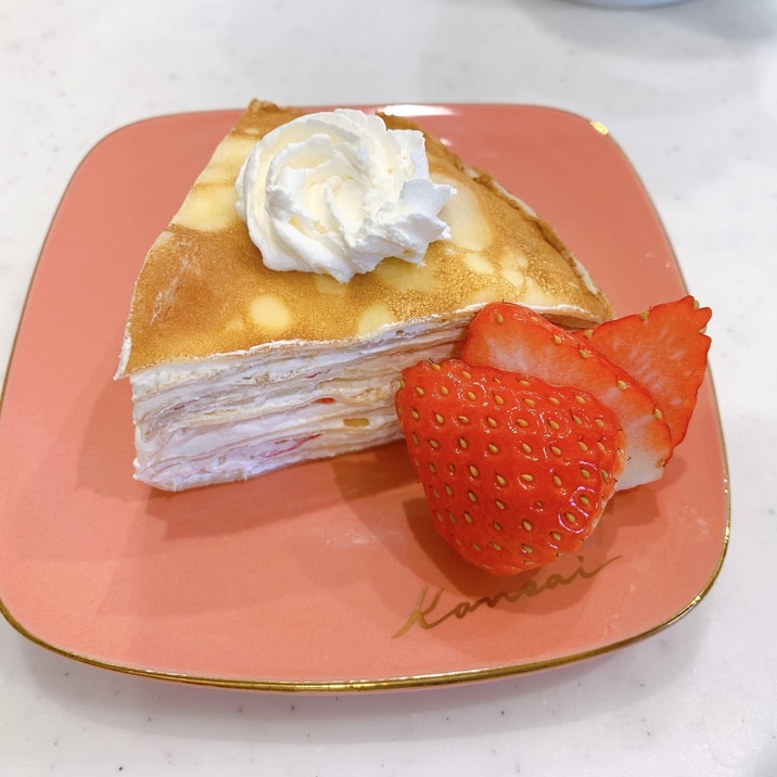 冷凍ホイップで簡単 いちごミルクレープ レシピ 作り方 By 茶々 楽天レシピ